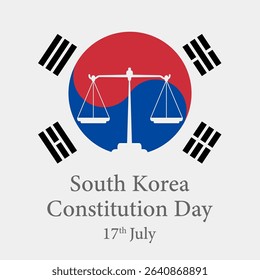 flat design illustration south korea constitution day