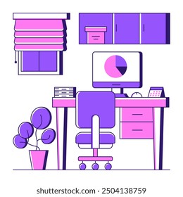 Eine flache Designgrafik des Designstudios 

