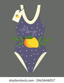 Flat Design Illustration and Swimsuit at Mango Pattern