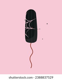 Flat Design Illustration with Tampon and Web