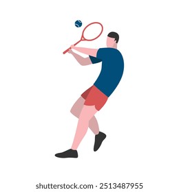 Flaches Design Illustration des Tenniskonzepts