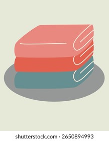 Ilustração de design plano com uma toalha
