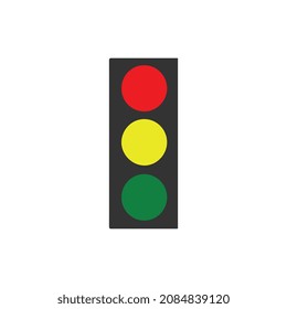Flat Design Illustration Traffic Light