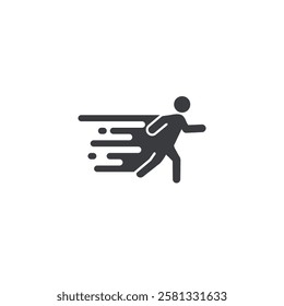 Flat design illustration vector of busy people, running, chasing a target.