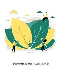 Flat design illustration of welcoming autumn coming soon