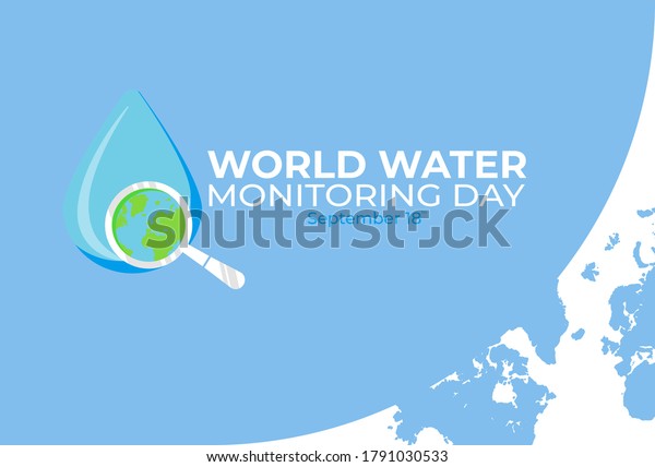Flat Design Illustration Of\
World Water Monitoring Day Template, Design Suitable For Posters,\
Banner, Backgrounds, And Greeting Cards World Water Monitoring Day\
Themed