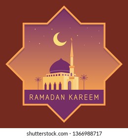 flat design illustrations concept of the celebration of Ramadan