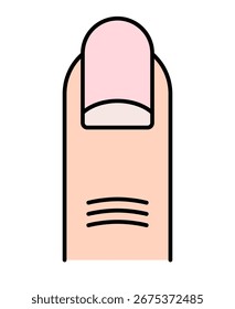 Icono de dedo índice de diseño plano. Vector.