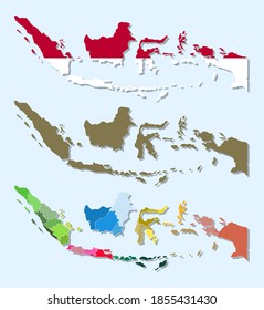 Infografik zur flachen Konstruktion von indonesien