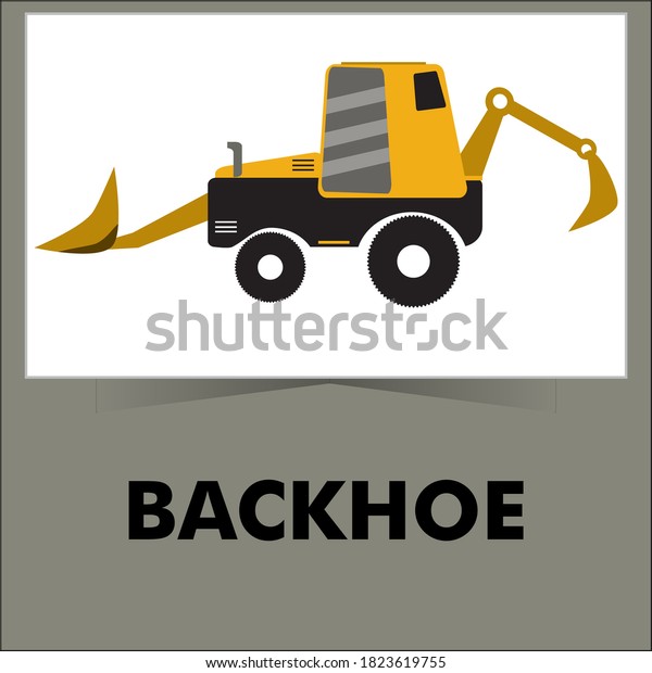 flat design industrial
backhoe heavy equipment technology Tractor, excavator, bulldozer
Vector