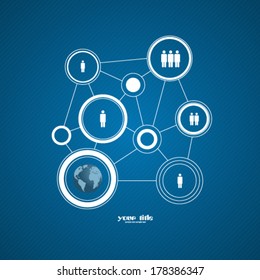 flat design infographic circles