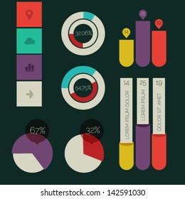 Flat design infographic template