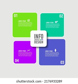 Flat design infographic template colorful