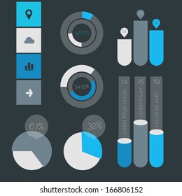 Flat design infographic template, EPS 10