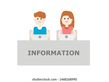 
Flat design for Information counter. 