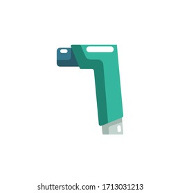 Flat design inhaler vector illustration. Throat spray flat icon, isolated on white background