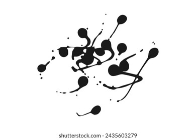 Flat design ink splash element