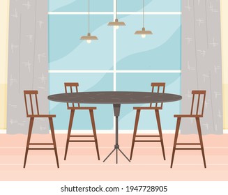 Flat design interior. Planning and arrangement of furniture in apartment. Living room. Home lifestyle. Style house