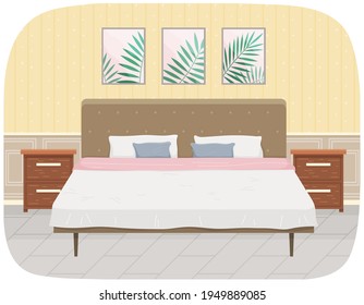 Flat design interior. Planning and arrangement of furniture in apartment. Living room. Home lifestyle. Style house