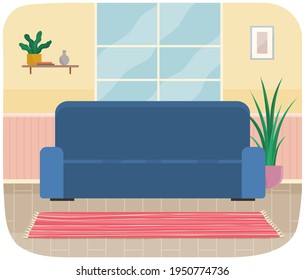 Flat design interior. Planning and arrangement of furniture in apartment. Living room. Home lifestyle. Style house