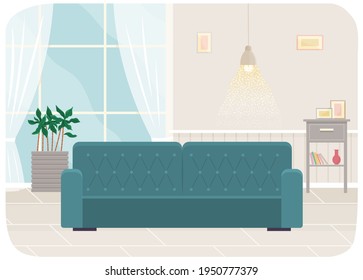 Flat design interior. Planning and arrangement of furniture in apartment. Living room. Home lifestyle. Style house