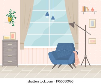 Flat design interior. Planning and arrangement of furniture in apartment. Living room. Home lifestyle. Style house