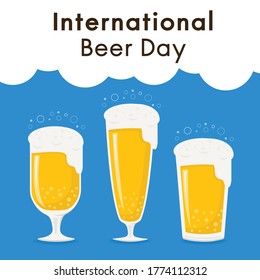 Flat design international beer day