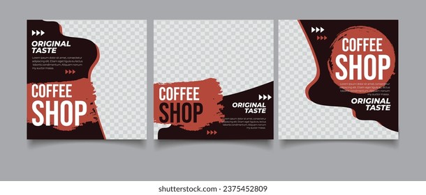 flat design international coffee day template