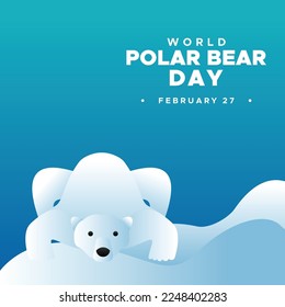 Flat Design International Polar Bea Day Background For International Moment