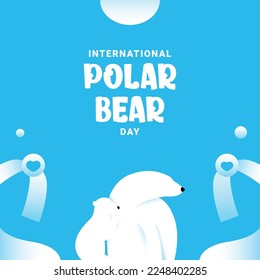 Flat Design International Polar Bea Day Background For International Moment