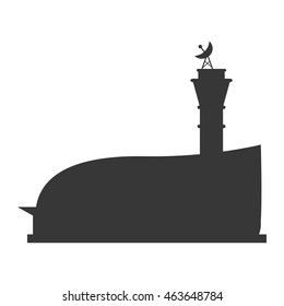 flat design isolated airport icon vector illustration