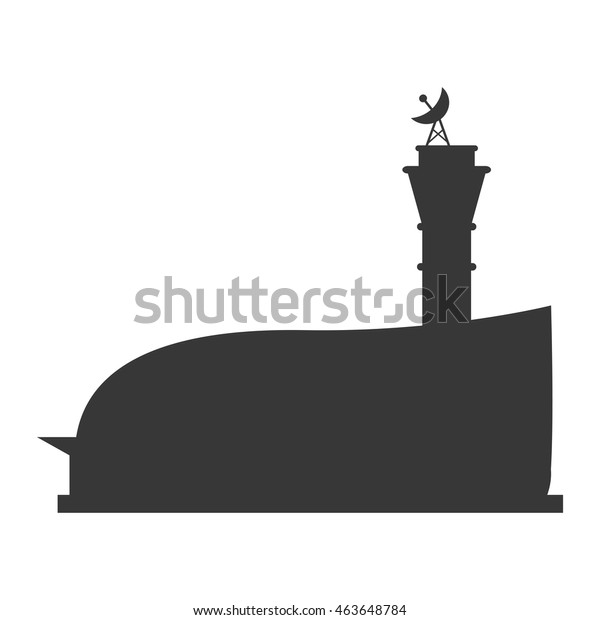 flat\
design isolated airport icon vector\
illustration