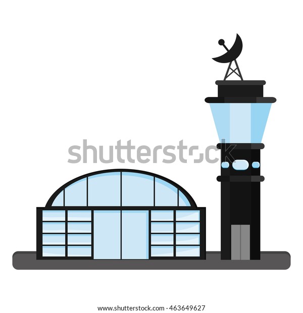 flat\
design isolated airport icon vector\
illustration