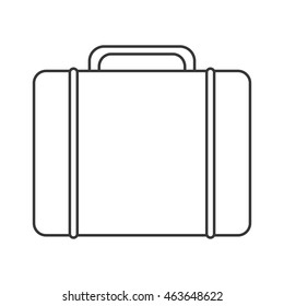 flat design isolated luggage icon vector illustration