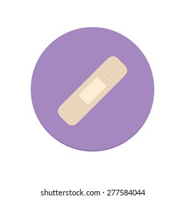 Flat design isolated vector adhesive bandage icon for web and mobile apps
