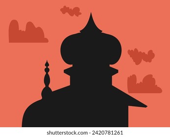 Flat design isra mi'raj vector illustration