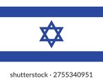 Flat design of Israel flag, Vector illustration