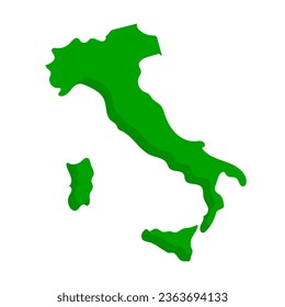 Flat design Italian map icon. Vector.