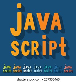 Flat design. java script