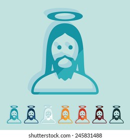 Flat design: jesus