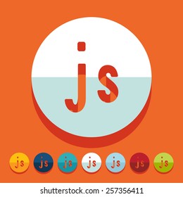 Flat design. js