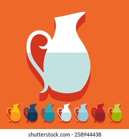 Flat design. jug