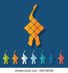 Flat design: ketupat