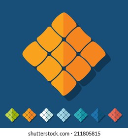 Flat design: ketupat