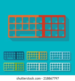 Flat design: keyboard