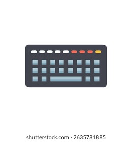 Flat design keyboard illustration on White Background technology concept