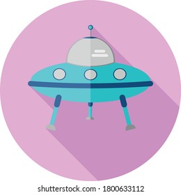 Flat design kids UFO Toy. Vector illustration