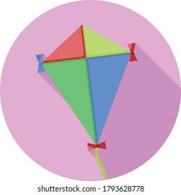 Cometa de diseño plano. Ilustración del vector