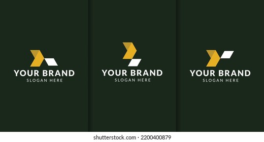Flat design L H Y logo template collection