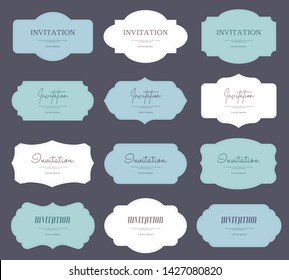 Flat design of labels, ribbon banners, Banner Web Sticker illustration.